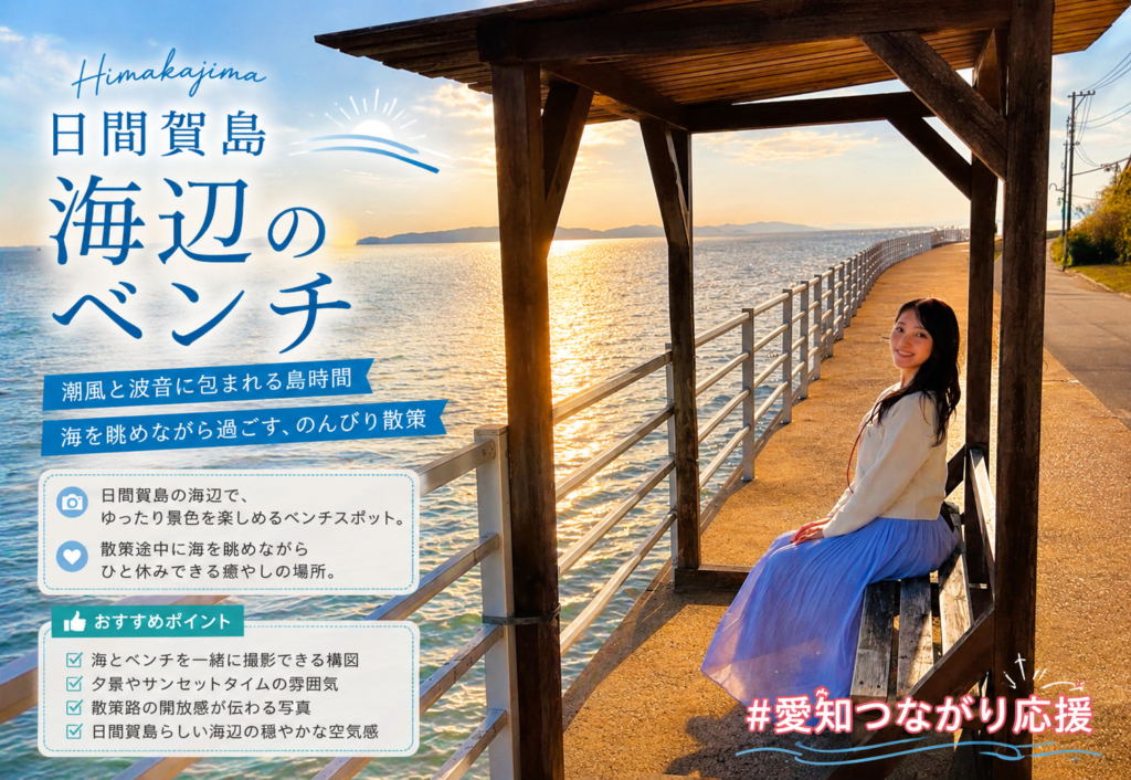 海を眺めるベンチ