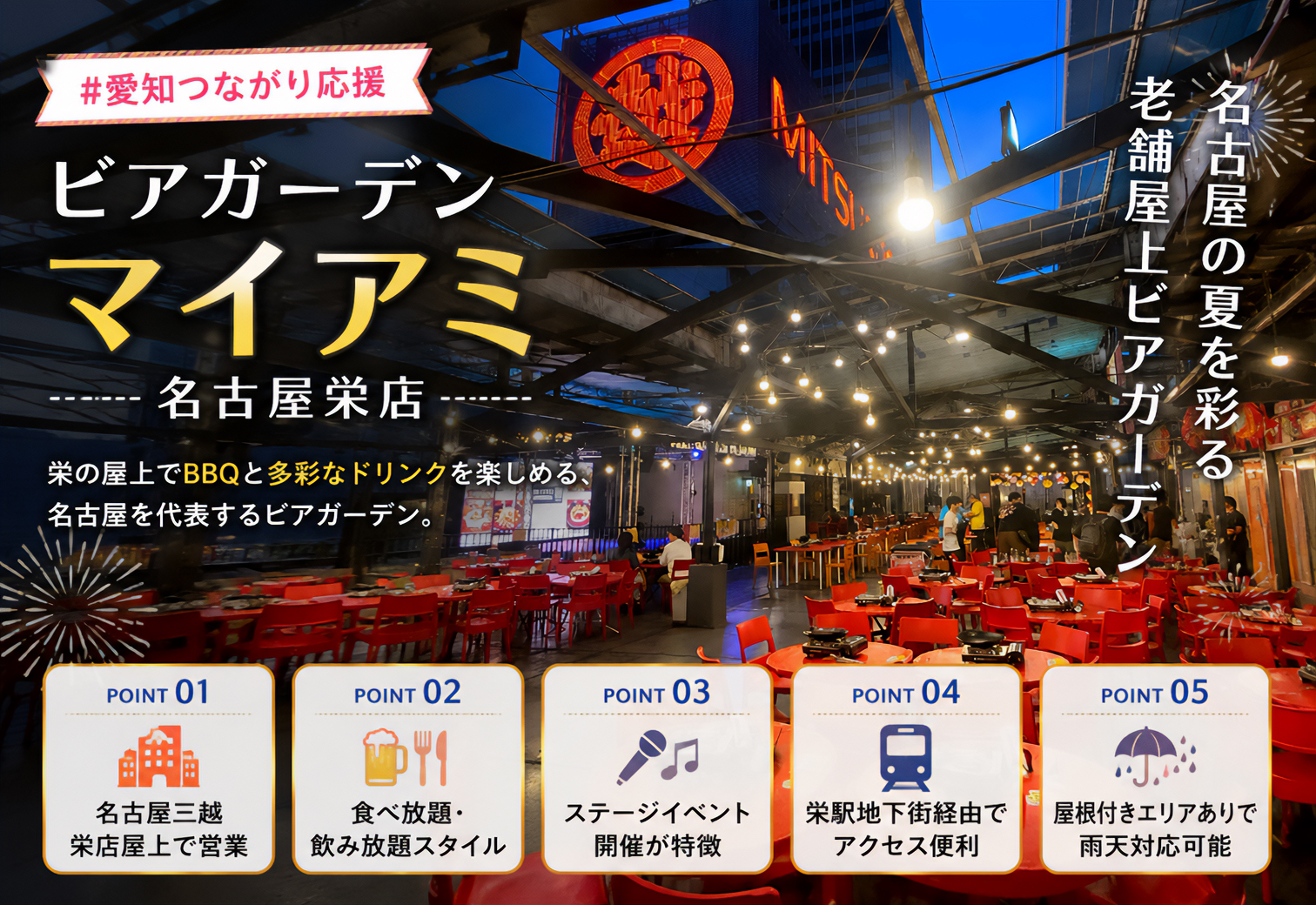 ビアガーデン マイアミ 名古屋栄店