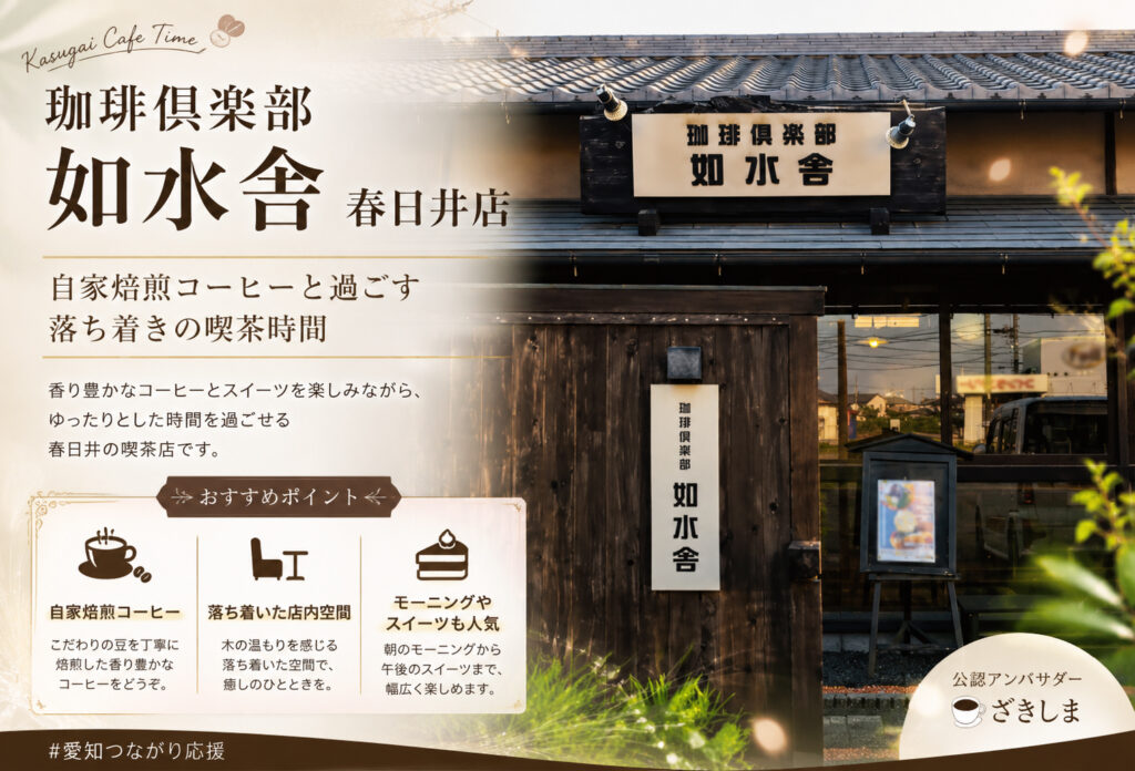 珈琲倶楽部 如水舎 春日井店